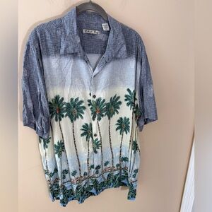Batik Bay Hawaiian Button Up Shirt rayon vacation size XL